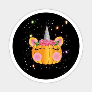 Cute Unicorn Pumpkin Girls Kids Funny Halloween Costume Gift Magnet